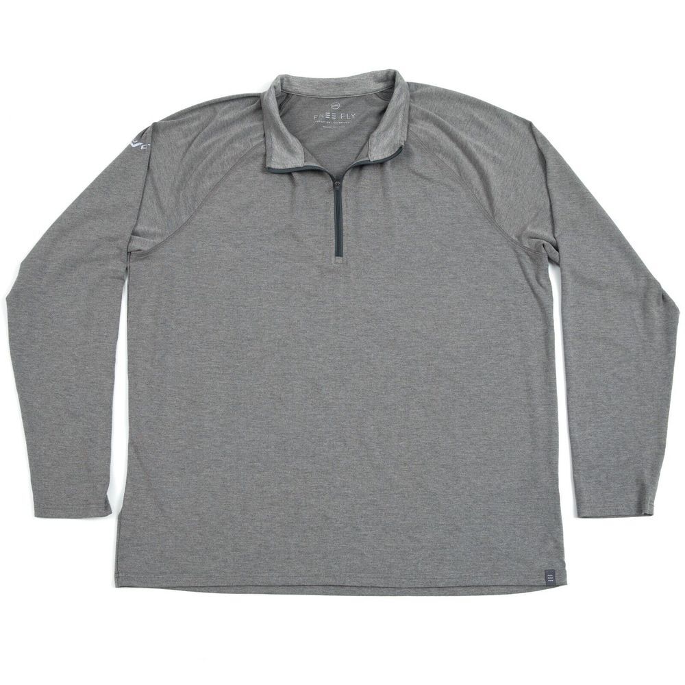 Free Fly Sweater Men's 2XL Pullover Quarter Zip Performance Bamboo‎ Logo